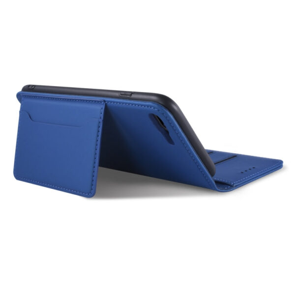 For iPhone 8 Plus / 7 Plus Strong Magnetism Shockproof Horizontal Flip Liquid Feel Leather Case with Holder & Card Slots & Wallet(Blue) - Image 5