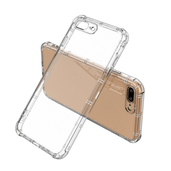 For iPhone 7 Plus / 8 Plus Straight Edge Dual Bone-bits Shockproof TPU Clear Case - Image 2