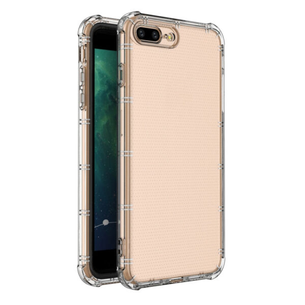 For iPhone 7 Plus / 8 Plus Straight Edge Dual Bone-bits Shockproof TPU Clear Case - Image 4