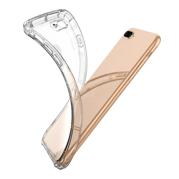 For iPhone 7 Plus / 8 Plus Straight Edge Dual Bone-bits Shockproof TPU Clear Case - Image 3