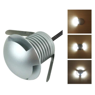 3W LED Embedded Polarized Buried Lamp IP67 Waterproof Turtle Shell Lamp Outdoor Garden Lawn Lamp, White Light 6000K Q1 One-way Light