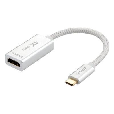 USB 3.1 Type-C Male to HDMI Female Video Adapter Cable, Length: 20cm