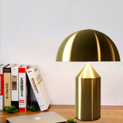 220V E14 LED Metal Mushroom Table Lamp Bedroom Decorative Table Lamp, Size:L