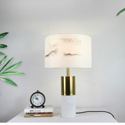 5W Simple Study Bedroom Modern Marble Creative Table Lamp Bedside Lamp, Size: 70 x 38cm