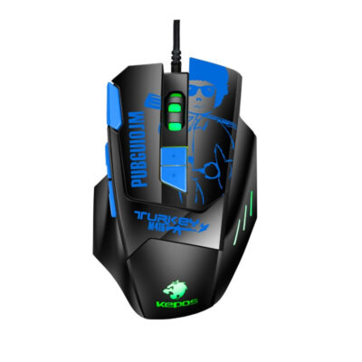 Kepos M416 8 Keys 4800 DPI Computer Free Drive Wired Gaming Mouse, Cable Length: 1.6m(Blue)
