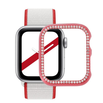 Metal Diamond Protective Watch Case For Apple Watch Series 3 & 2 & 1 42mm(Red)