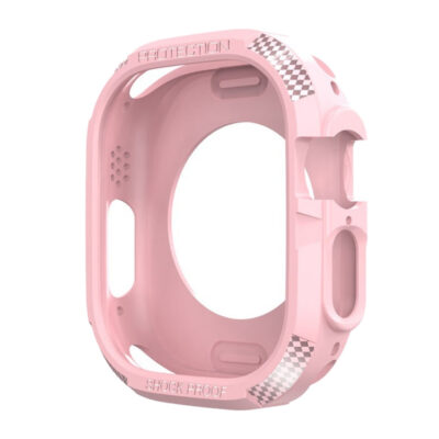 hree-proof TPU Carbon Fiber Protective Case For Apple Watch Ultra 49mm(Pink)